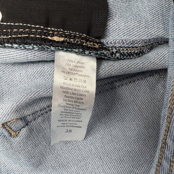 LuLaRoe With Love Straight Leg Jeans Womens 28 Ankle Raw Hem Stretch Denim Pants - Picture 5 of 13